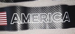 Automobile Scratch & Scuff Decor Cover Decals Set of 5 America + Flag on Black