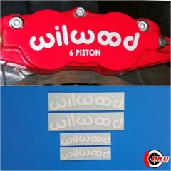 R&G HIGH TEMP Brake Caliper Decals 4x Sticker For Wilwood 6 & 4 Piston (White)