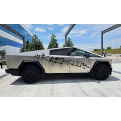 Tesla Cybertruck 2023-2025 CUSTOM TEXT Graffiti Style Side Panel Decal Graphics