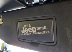 Sun Visor Vanity Light Cover Decal with “It’s a Jeep Thing” Test for Jeep