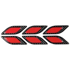 Red-Black Car Door Handle Bowl Anti-Scratch Sticker Protector Trim