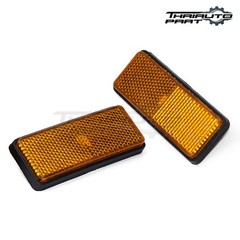 For Front Fork Leg Reflector Amber Side Marker Rectangle Reflective Bolt On 2x
