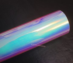 Magic Rainbow Chameleon Mirror Car Glossy Chrome Vinyl Wrap Sticker Air Free US