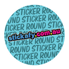 CUSTOM LOGO STICKER White Round Square Custom Shaped Multiple Sizes Full Colour