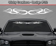 Design #122 TRIBAL SWIRL Windshield Decal Window Sticker Vinyl Graphic Banner