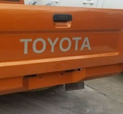SILVER TOYOTA SR5 V6 DECAL TRUCK TAILGATE LETTERS 89-99 Tacoma pickup