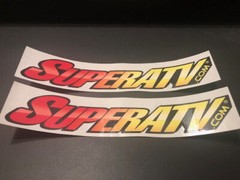 SUPERATV racing Decals Stickers 1.75X8” offroad 2PC SET overland utv quad