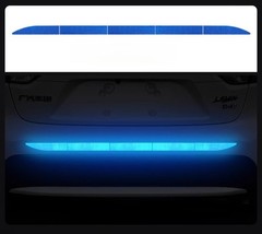 Blue Car Auto Trunk Reflective Warning Sticker Rear Bumper Safety Strip Decal