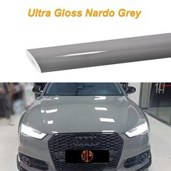 12″x60″ Ultra Gloss PET Nardo Gray Car Vinyl Wrap Film Air Release 1FT x 5FT