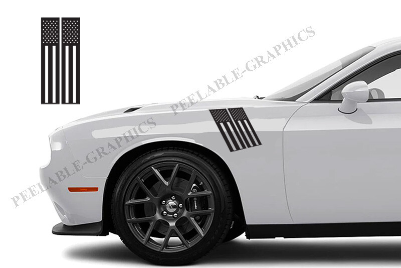 Fender hash Stripe fits Car Truck SUV Sticker Vinyl Decal set racing USA Flag