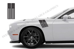 Fender hash Stripe fits Car Truck SUV Sticker Vinyl Decal set racing USA Flag