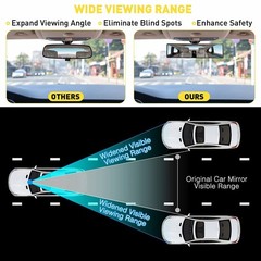 1/2Set Universal Interior 240MM Car Rear View Wide Angle Convex Clear Rearview M