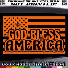 GOD BLESS AMERICA USA FLAG Decal Sticker RV Camper Travel Trailer Toy Hauler