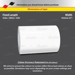 GLOSS WHITE 4″ 102mm Roll PIN STRIPE Car Striping Line TAPE Decal Vinyl Sticker