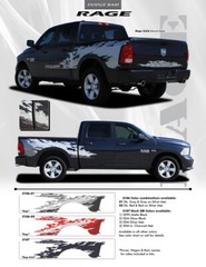 For 2009-2018 Dodge Ram RAGE Bed Graphics Solid Multi Color 3M Decals Stripes