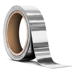Gloss Silver Chrome AirRelease Vinyl Adhesive Tape Roll 1 Inch x 25ft