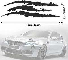 2PCS Car Decals Claw Marks Vinyl Reflective Stripes for SUV Truck Window