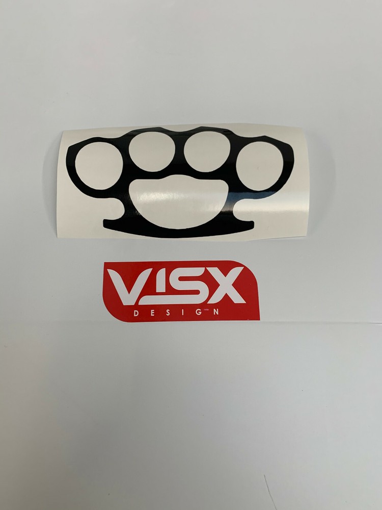 Brass Knuckle Decal Vinyl Sticker Window Wall Skull Punk Punch Fist