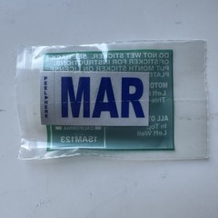 California Month Sticker (March) DMV License Plate Month Sticker Original