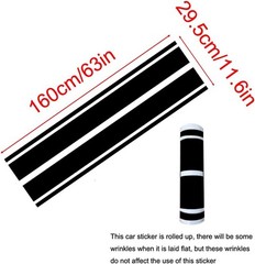 Universal Racing Stripes Car Hood Vinyl Decal Auto Body Side Sticker