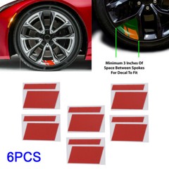 6x Car Accessories Reflective Sticker Car Wheel Rim Vinyl Decal Trim For 16″-21″