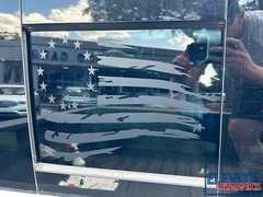 2002-2008 Fits Ram 1500 Stripes Back Window Flag With Red Line Stickers