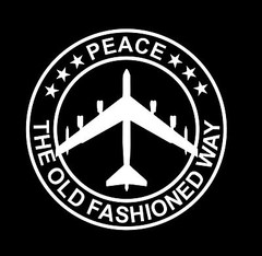 B52 Bomber Peace The Old Fashioned Way Military Stratofortress Decal Sticker 6″