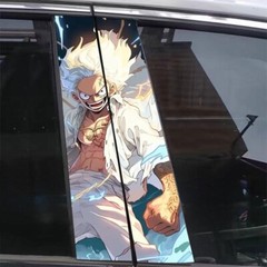 2pcs Onepiece Luffy Car Center Pillar Sticker B-pillar Protective Film