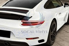 PET Marble Pearl Gloss White Gold Car Vehicle Vinyl Wrap Decal Sheet Sticker