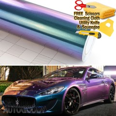 96″ x 60″ Gloss Metallic Chameleon Purple Teal Vinyl Film Wrap Air Bubble Free
