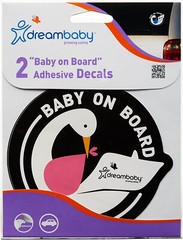Dreambaby Baby on Board Adhesive Stork, Pink, 2 Count