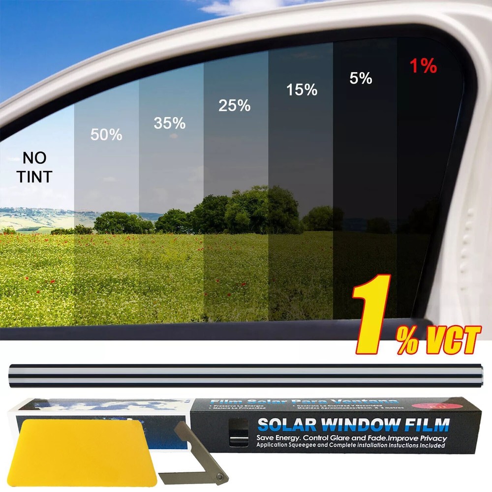 20″ x 10FT Uncut Car Window Tint Film Roll 1-50% VLT Auto Home Office Glass