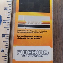 Vintage 1980-90s GILA Tri-Graphics Sticker Windshield FIREBIRD Multi Color Blue
