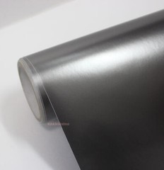 Stretch Car Metal Satin Chrome Glitter Pearl Metal Vinyl Wrap Sticker Zong Grey