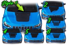 Vinyl Hood Racing Stripes Decal Blackout FIT 2014-2023 Jeep Cherokee