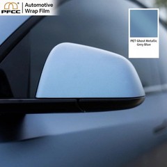 5ft x 50ft PET Car Wrap Vinyl Matte Grey Blue Air Release Bubble Free Full Roll