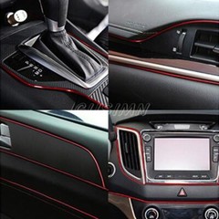 5M Car Interior Door Gap Panel Edge Line Molding Trim Strip Insert Decorate Red