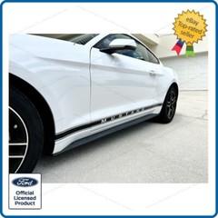 Ford Mustang Rocker Panel Door Side Stripes Decals – RJ – Strips GLOSS BLACK