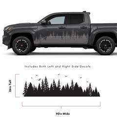 Overland Forest Woodland Off Road Truck Decal for 4Runner. Universal Fit.