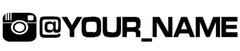 (4) CUSTOM YOUR USERNAME Instagram Euro Drift JDM Vinyl Decal Sticker 8″ Long