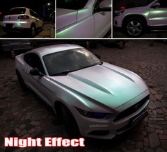 Glossy Matte Magic Satin Dawn White Pearl Flash Chrome Car Vinyl Wrap Sticker AB