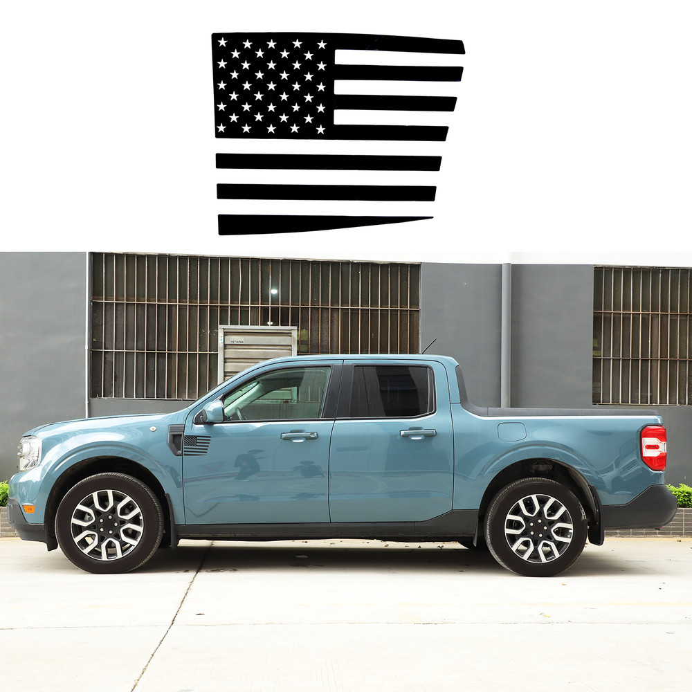 US Flag Rear Side Door Fender Vent Vinyl Sticker Decal For Ford Maverick 22-24