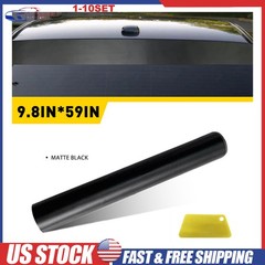 60*10″ Matte Black Windshield Sun Visor Vinyl Strip Banner Blank Sticker 1-10X