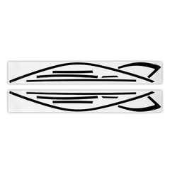 1-10Set Left Right Vinyl Overlay for Honda Accord 08-12 Window Trim Gloss Black
