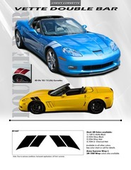 Double Bar Hood Fender Hash Stripes Decals 3M Vinyl Graphic Chevy Corvette C6