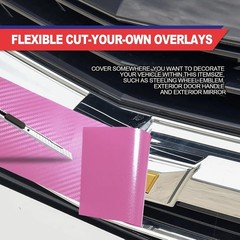 DIY-Compatible 3PCS Pink Chevy Bowtie Emblem Stickers – Vinyl Decals