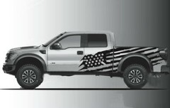 Graphics American Flag Sticker Kit for Ford Raptor F-150 Pickup Truck Bed Decal