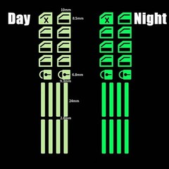 18PCS Luminous Car Window Button Stickers Control Panel Decals Set