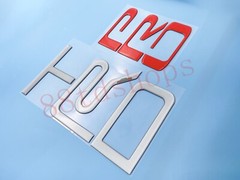 Silver Red TAILGATE LETTER INSERTS DOMED Fit 2022 AND UP TOYOTA TUNDRA TRD PRO