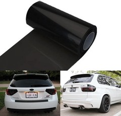 12×48 In Self Adhesive Headlight Tail Light Fog Light Tint Vinyl Film Dark Black
